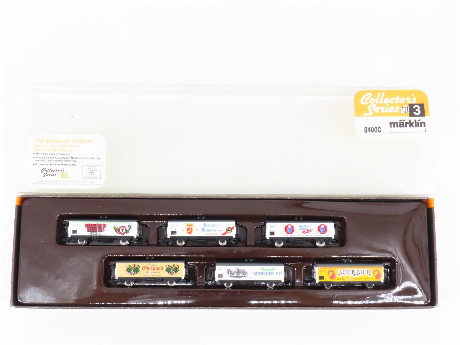 Z Scale Marklin Mini-Club 8400C Breweries of Berlin Beer Wagon 6-Car Set