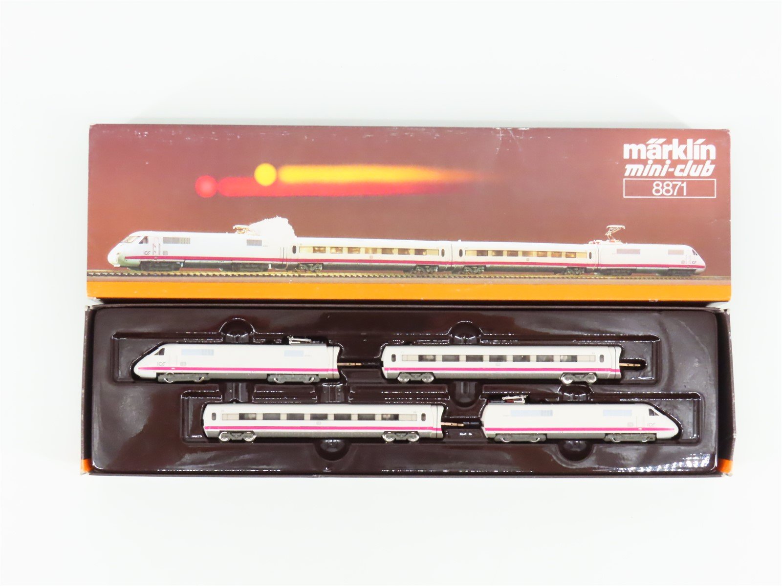 Z Scale Marklin Mini-Club 8871 DB-AG ICE InterCity EMU Electric 4-Unit Set