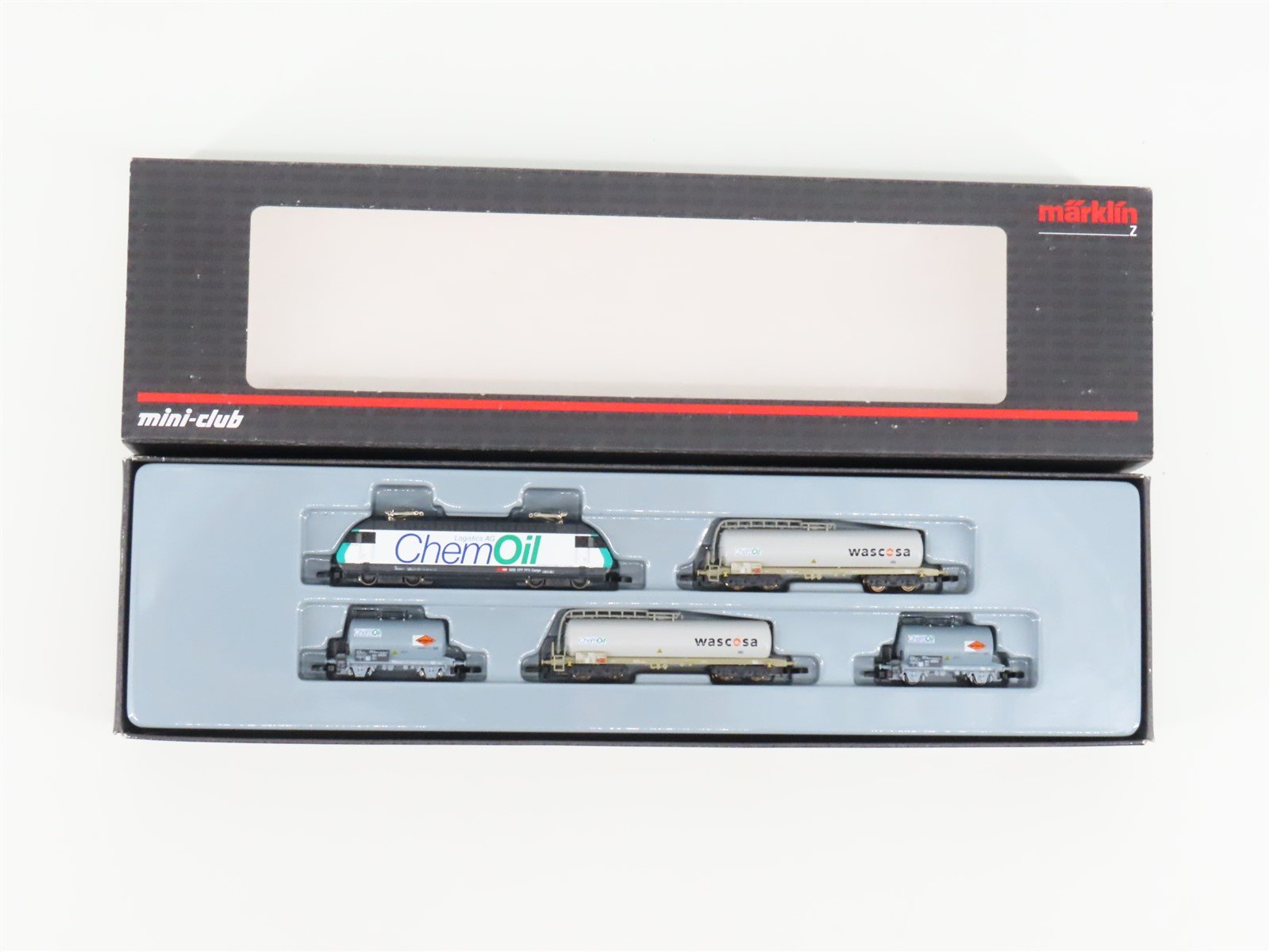 Z Marklin Mini-Club 81427 SBB Swiss ChemOil Re460 Electric Freight Train Set