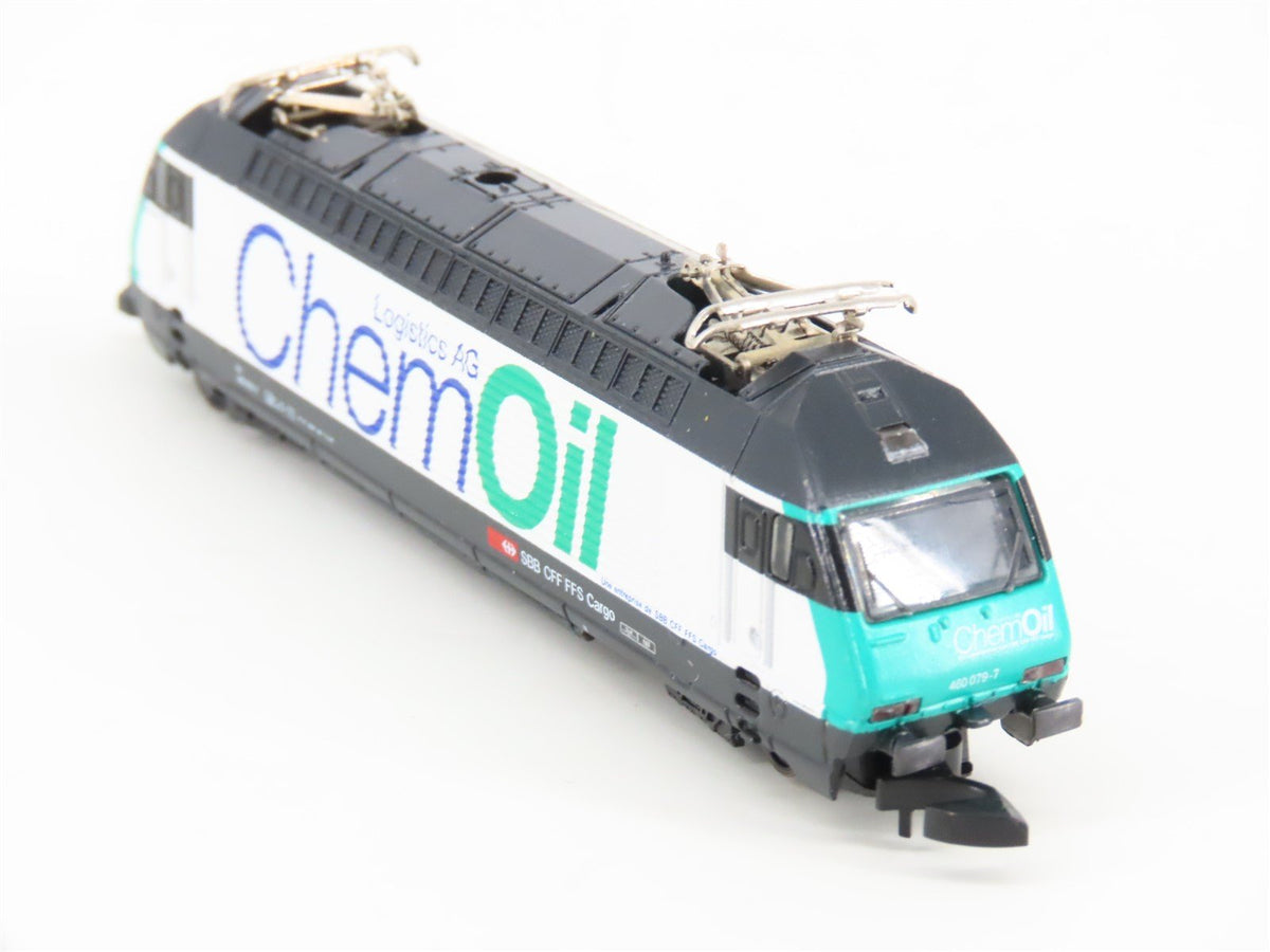 Z Marklin Mini-Club 81427 SBB Swiss ChemOil Re460 Electric Freight Train Set