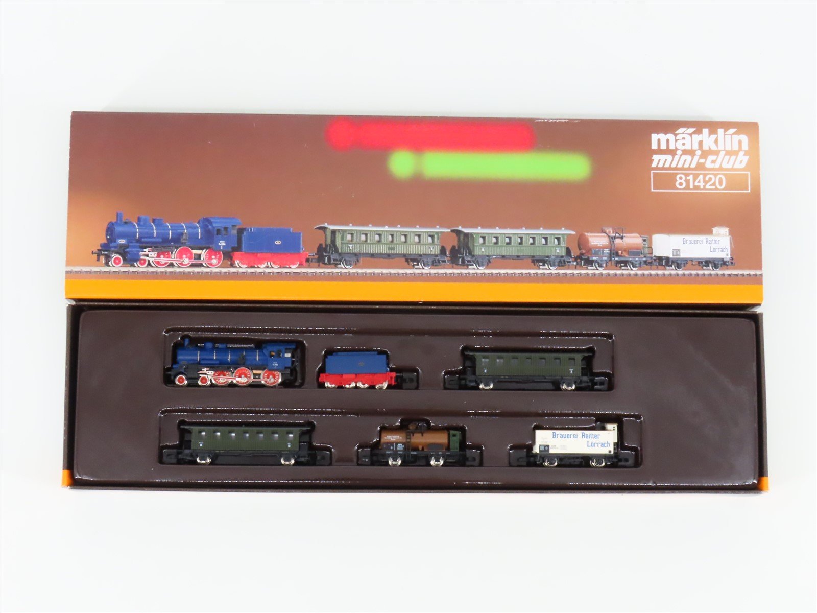 Z Marklin Mini-Club 81420 Baden State 4-6-0 P8 Steam Passenger/Freight Train Set