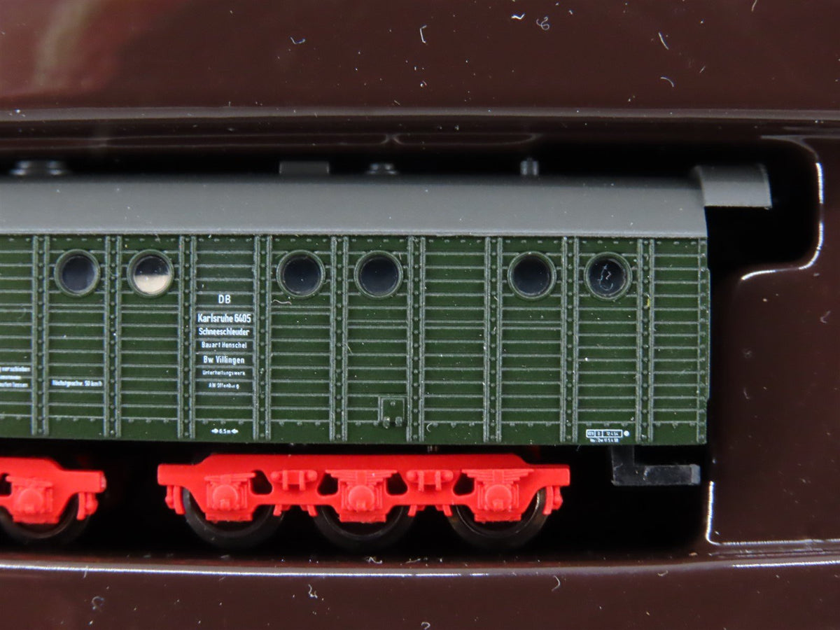Z Marklin Mini-Club 81360 DB German 2-10-0 BR50 Steam &amp; Rotary Snowplow Set