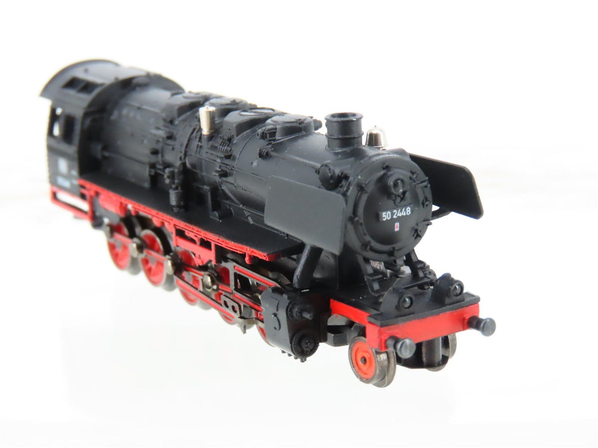 Z Marklin Mini-Club 81360 DB German 2-10-0 BR50 Steam &amp; Rotary Snowplow Set