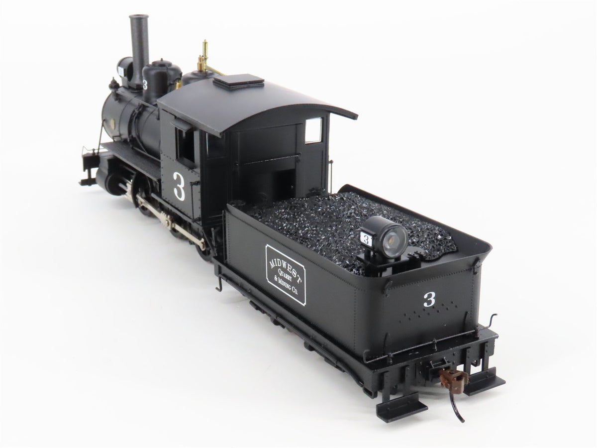 On30 Scale Bachmann Spectrum 29403 Midwest Quarry &amp; Mining 0-6-0 Steam #3 w/ DCC