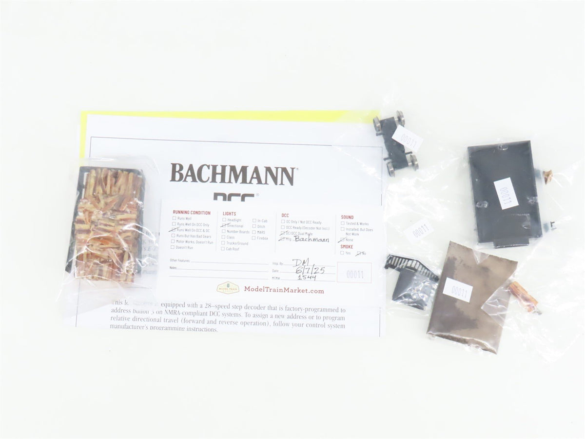 On30 Scale Bachmann Spectrum 28322 Unlettered 4-4-0 Modern American Steam w/ DCC