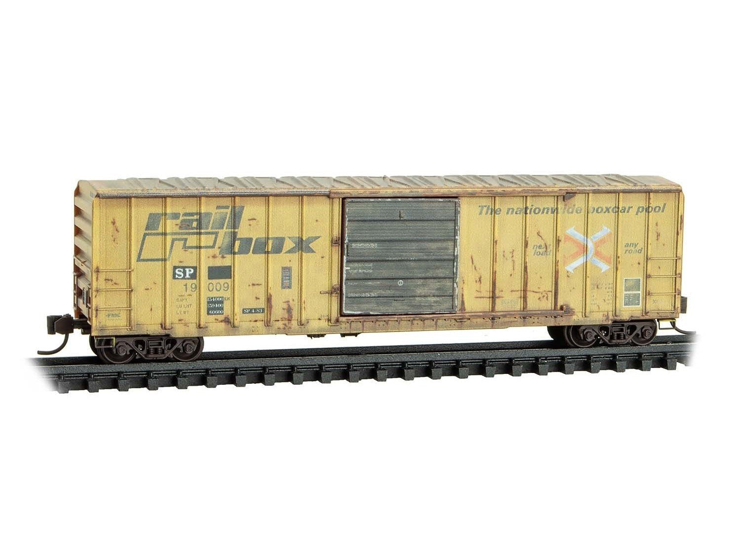 N Scale Micro-Trains MTL 02544441 SP/ex-Railbox 50' Box Car #19009 - Weathered