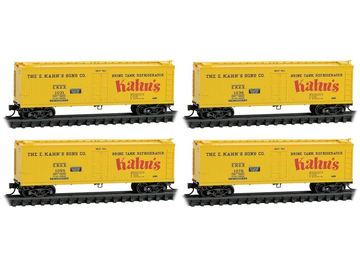 N Scale Micro-Trains MTL 98300238 EKSX Kahn's Brine Tank 40' Wood Reefers 4-Pack