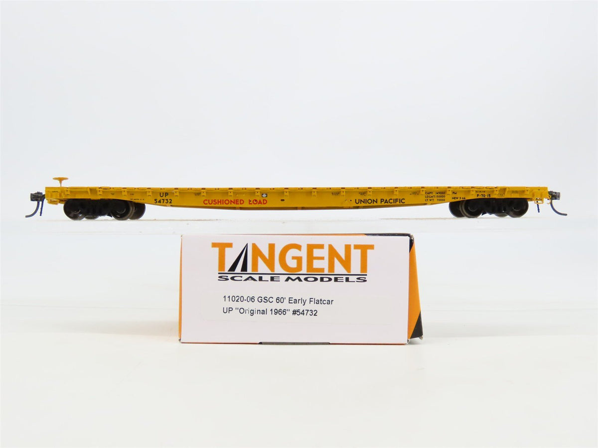 HO Scale Tangent 11020-06 UP Union Pacific GSC 60&#39; &quot;Original 1966&quot; Flatcar 54732