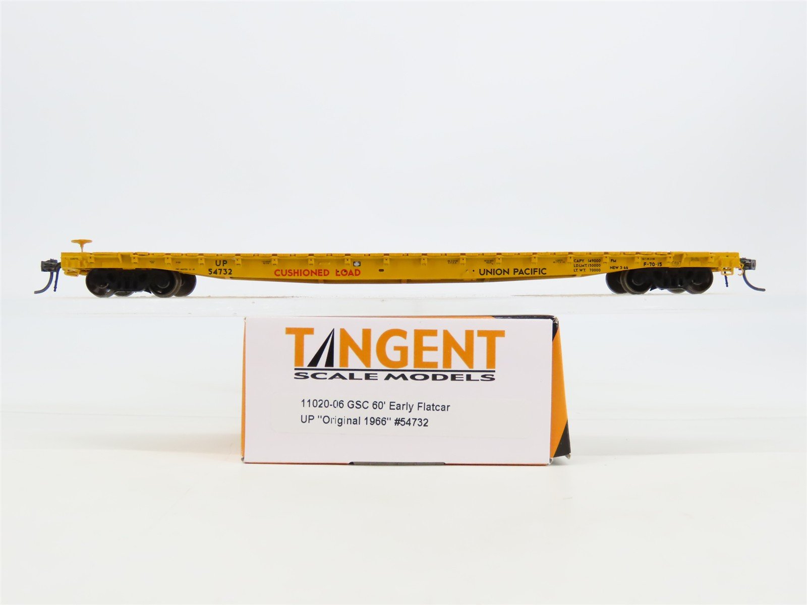 HO Scale Tangent 11020-06 UP Union Pacific GSC 60' "Original 1966" Flatcar 54732