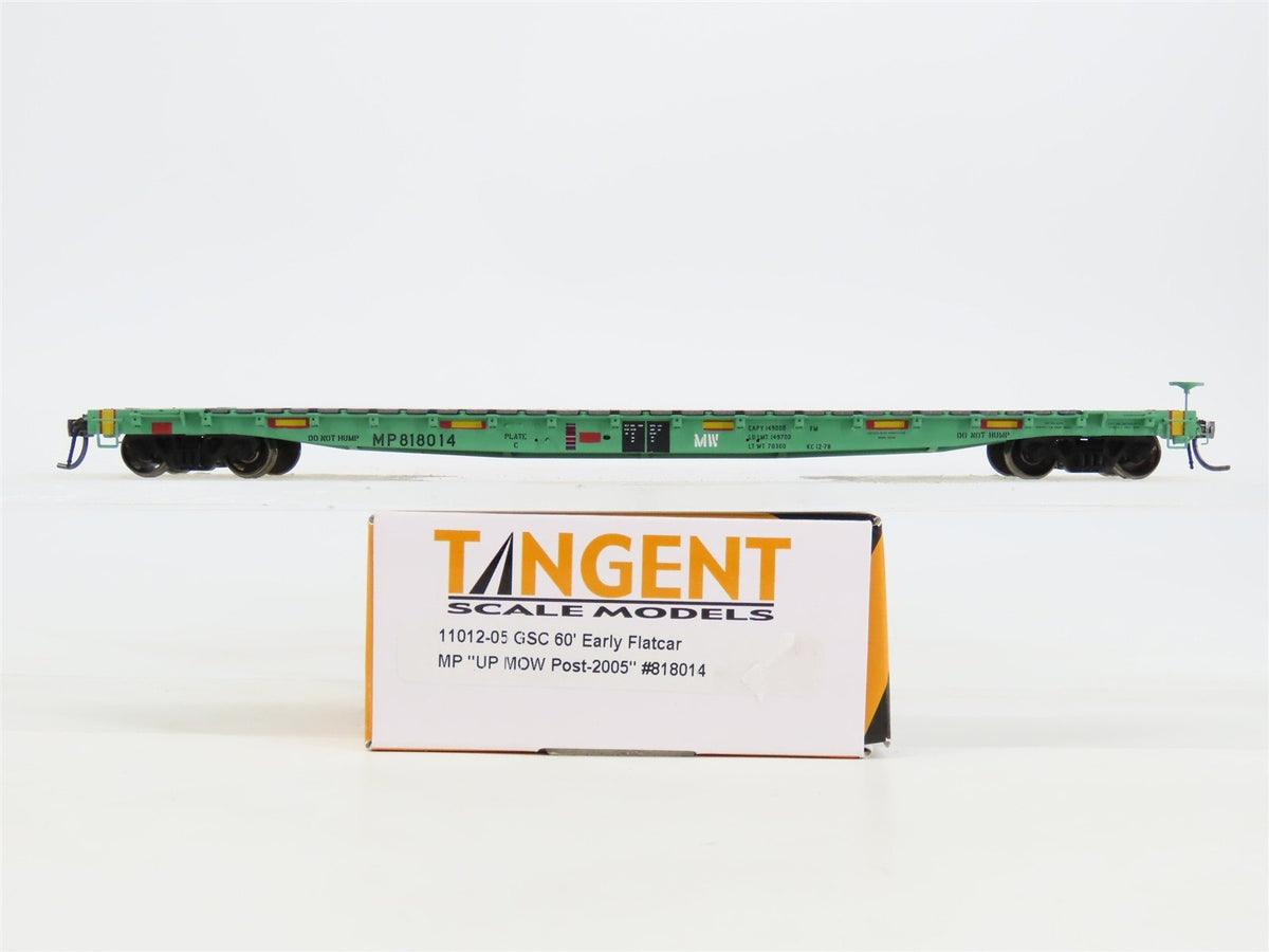 HO Tangent 11012-05 GSC 60&#39; MP Missouri Pacific UP MOW Post 2005 Flatcar #818014