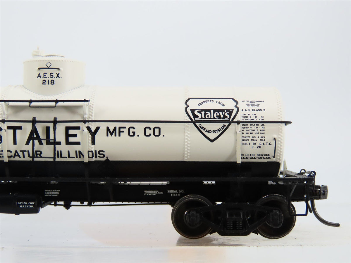 HO Scale Tangent 19010-02 AESX Staley 8000 Gallon Single Dome Tank Car #218