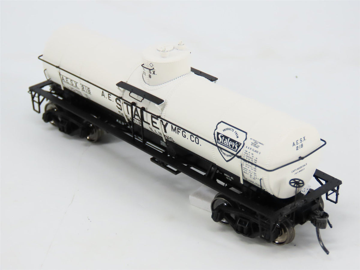 HO Scale Tangent 19010-02 AESX Staley 8000 Gallon Single Dome Tank Car #218