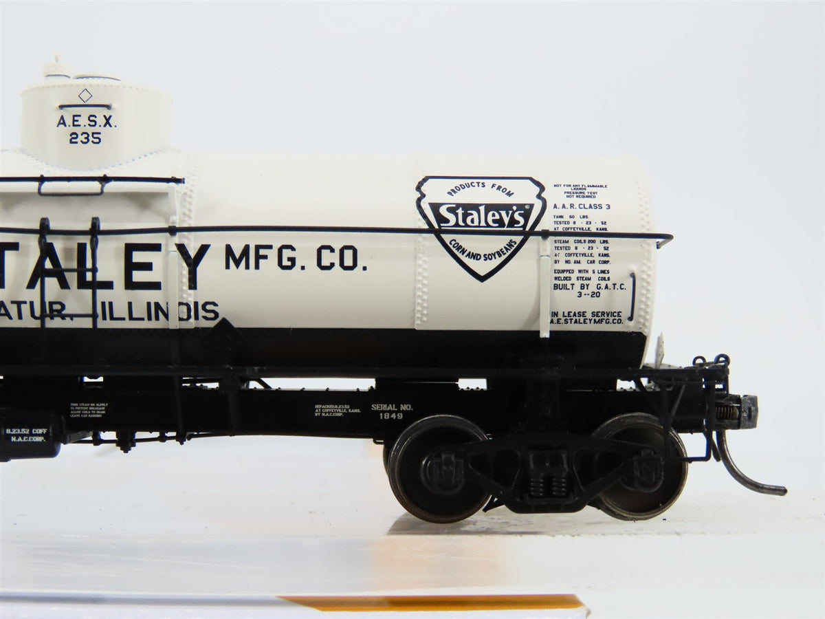 HO Scale Tangent 19010-04 AESX Staley 8000 Gallon Single Dome Tank Car #235