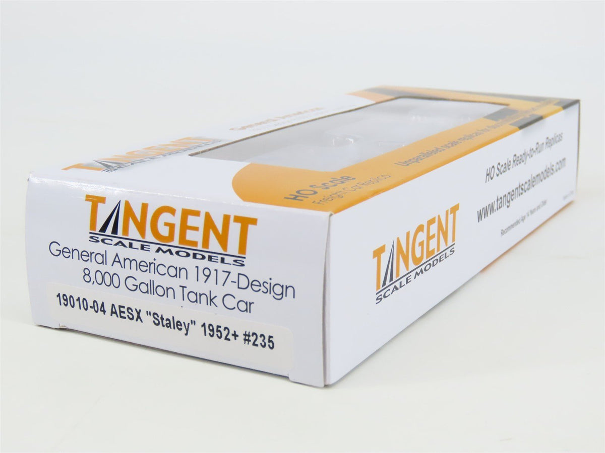 HO Scale Tangent 19010-04 AESX Staley 8000 Gallon Single Dome Tank Car #235