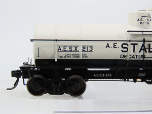 HO Scale Tangent 19010-01 AESX Staley 8000 Gallon Single Dome Tank Car #213