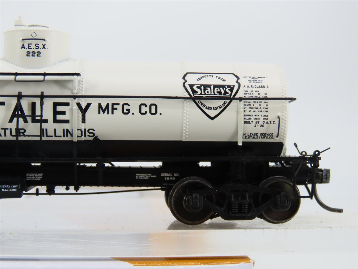 HO Scale Tangent 19010-03 AESX Staley 8000 Gallon Single Dome Tank Car #222