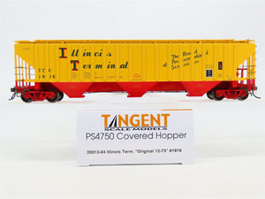 HO Scale Tangent 20013-04 ITC Illinois Terminal 3 Bay Covered Hopper #1916