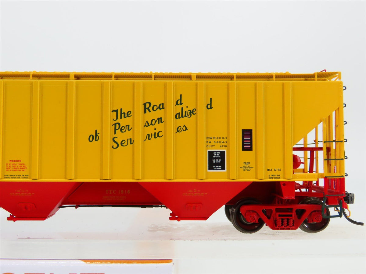 HO Scale Tangent 20013-04 ITC Illinois Terminal 3 Bay Covered Hopper #1916