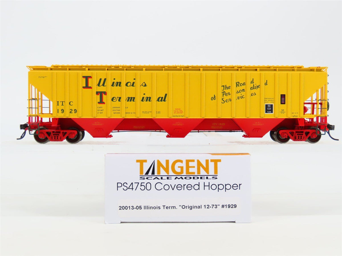 HO Scale Tangent 20013-05 ITC Illinois Terminal 3 Bay Covered Hopper #1929