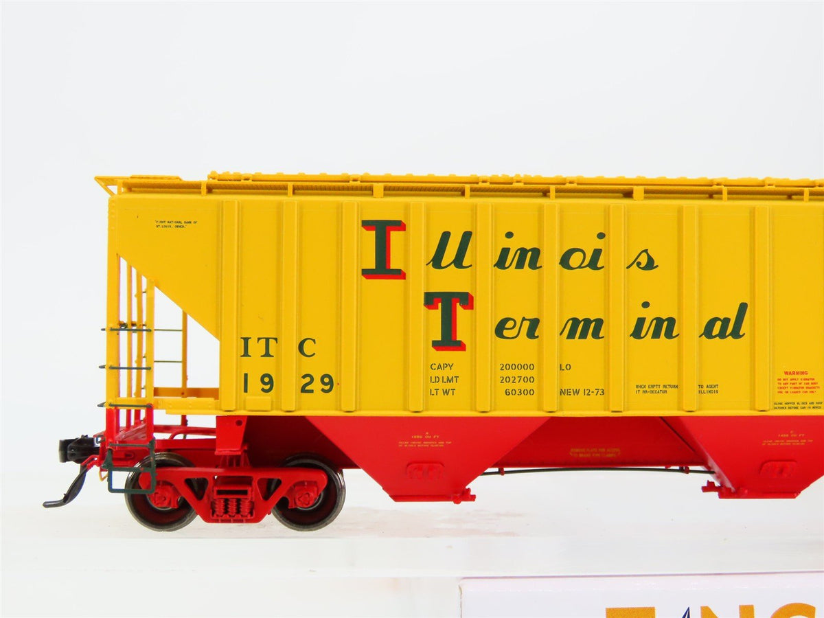 HO Scale Tangent 20013-05 ITC Illinois Terminal 3 Bay Covered Hopper #1929