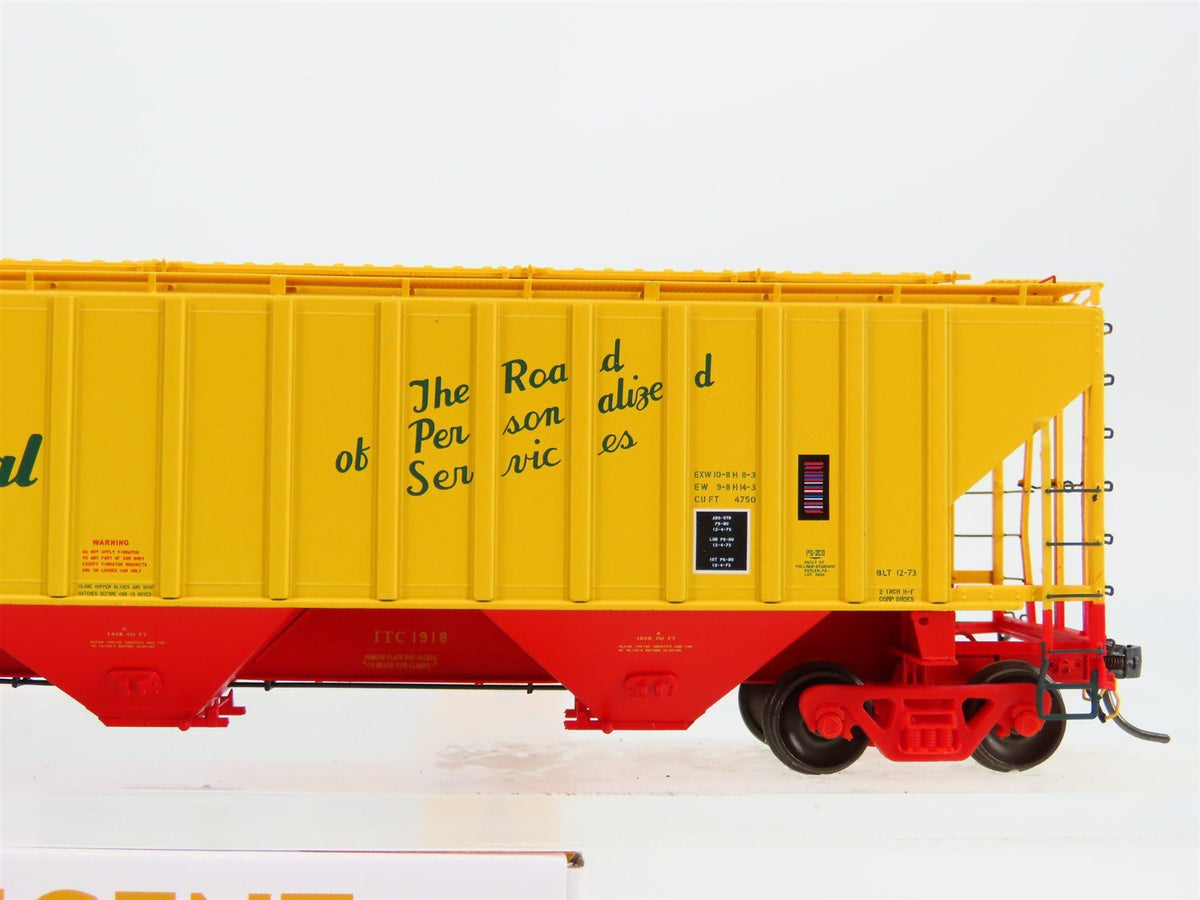HO Scale Tangent 20013-10 ITC Illinois Terminal PS-2 3 Bay Covered Hopper #1918