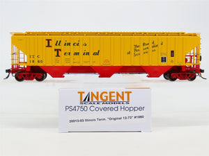 HO Scale Tangent 20013-03 ITC Illinois Terminal 3 Bay Covered Hopper #1860