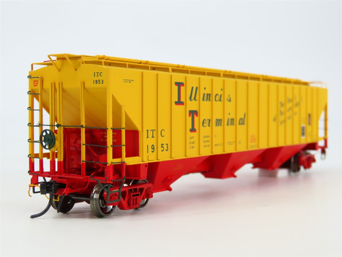 HO Scale Tangent 20013-06 ITC Illinois Terminal 3 Bay Covered Hopper #1953