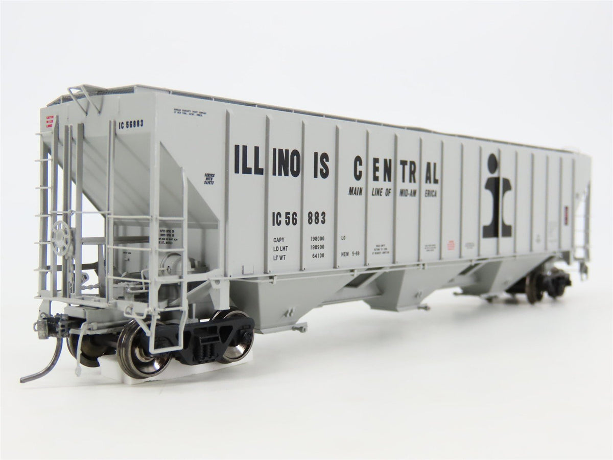 HO Scale Tangent 10032-10 IC Illinois Central 3 Bay Covered Hopper #56883