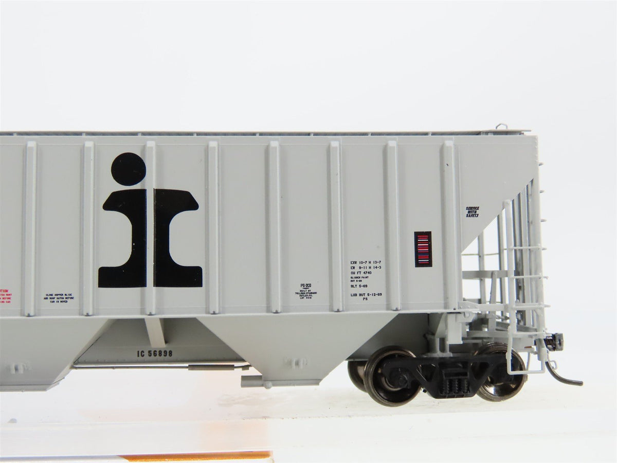 HO Scale Tangent 10032-12 IC Illinois Central 3 Bay Covered Hopper #56898
