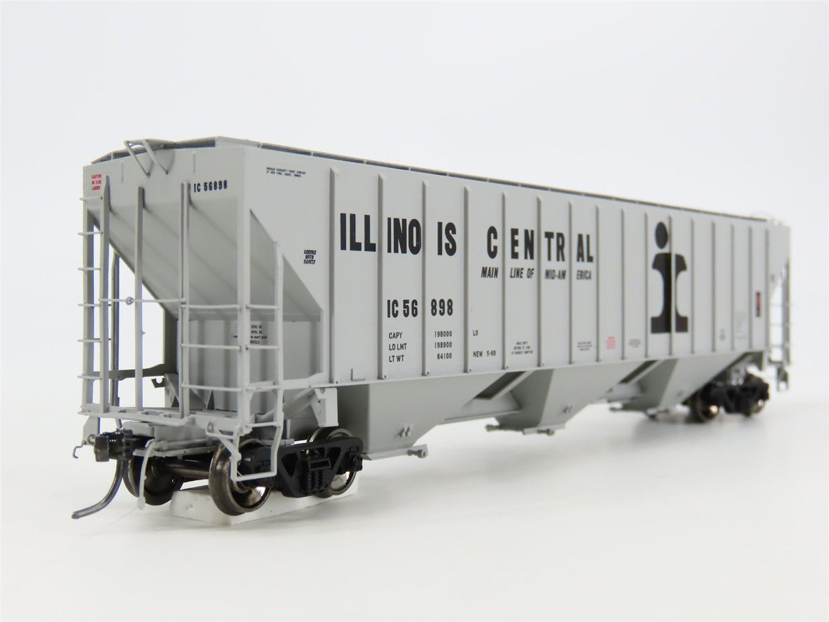 HO Scale Tangent 10032-12 IC Illinois Central 3 Bay Covered Hopper #56898