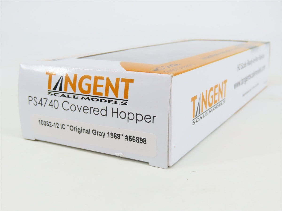 HO Scale Tangent 10032-12 IC Illinois Central 3 Bay Covered Hopper #56898