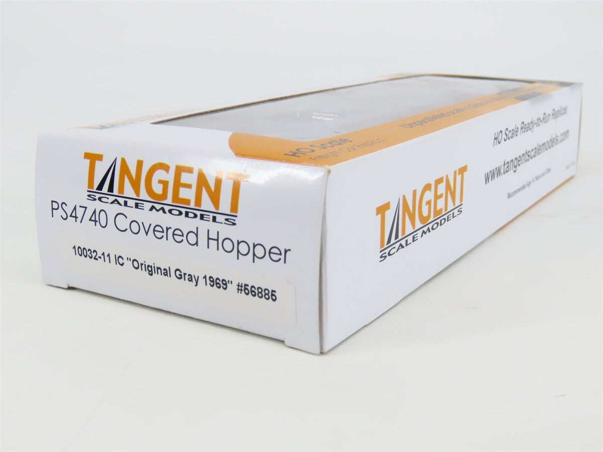 HO Scale Tangent 10032-11 IC Illinois Central 3 Bay Covered Hopper #56885