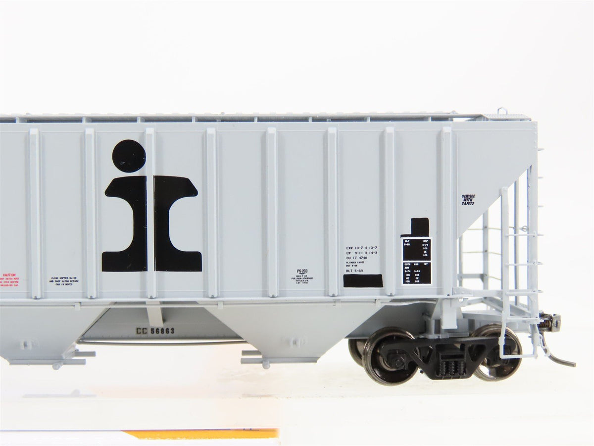 HO Scale Tangent 10049-01 IC Illinois Central 3 Bay Covered Hopper CC56863
