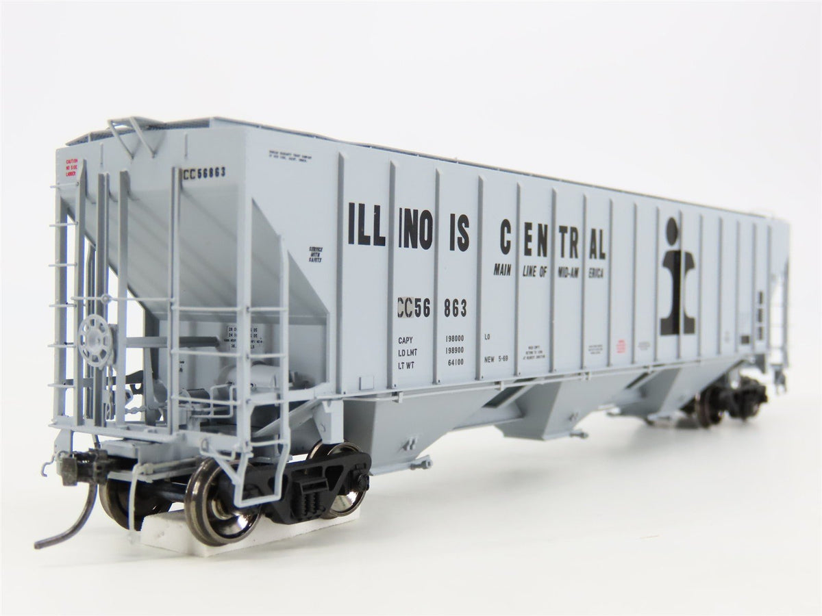 HO Scale Tangent 10049-01 IC Illinois Central 3 Bay Covered Hopper CC56863