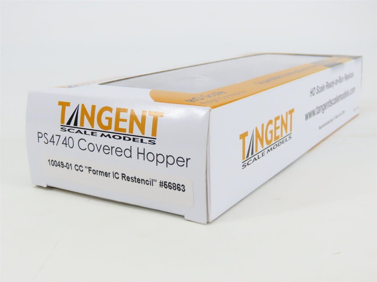 HO Scale Tangent 10049-01 IC Illinois Central 3 Bay Covered Hopper CC56863