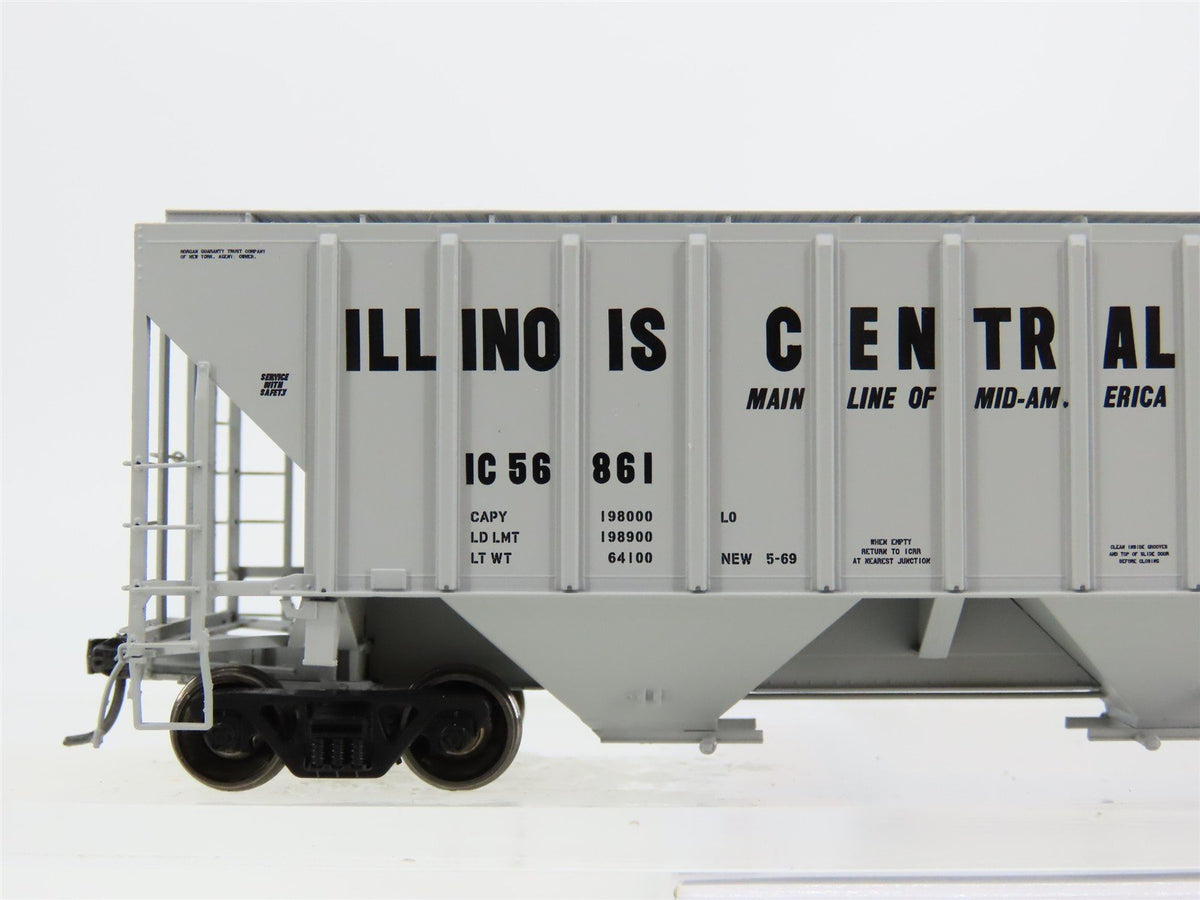 HO Scale Tangent 10032-07 IC Illinois Central 3 Bay Covered Hopper #56861