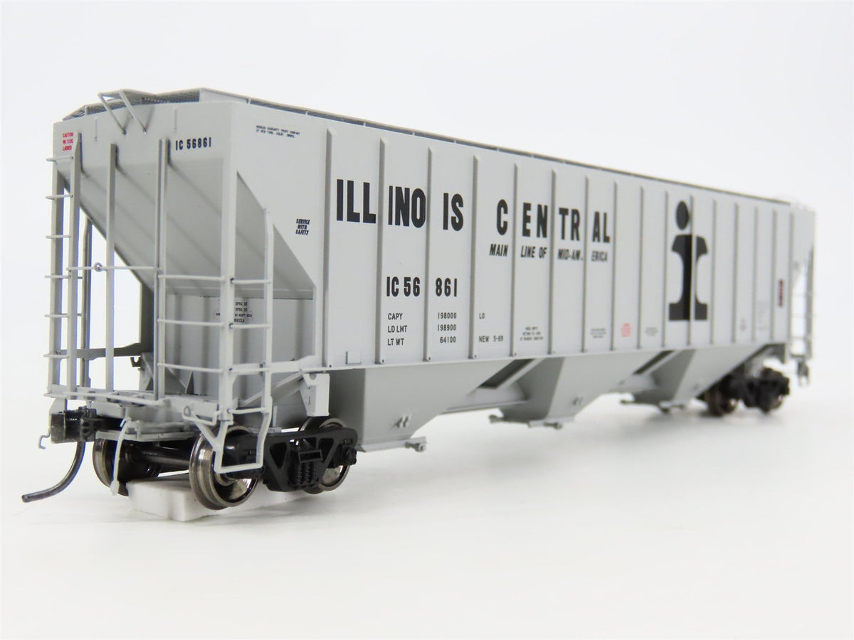 HO Scale Tangent 10032-07 IC Illinois Central 3 Bay Covered Hopper #56861