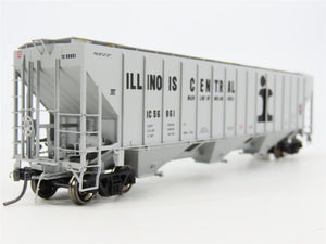 HO Scale Tangent 10032-07 IC Illinois Central 3 Bay Covered Hopper #56861