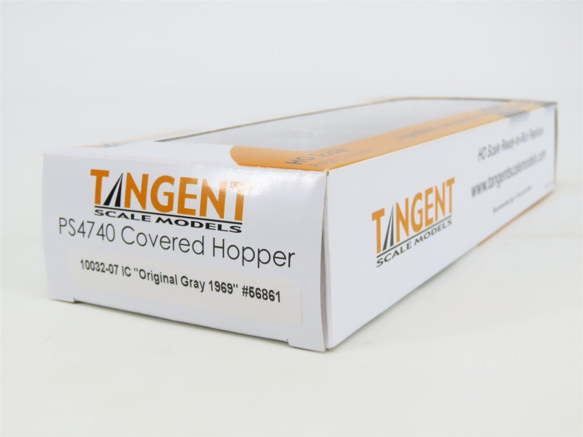 HO Scale Tangent 10032-07 IC Illinois Central 3 Bay Covered Hopper #56861