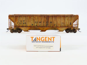 HO Tangent 10011-04 UP Union Pacific 3 Bay Covered Hopper 71283 Custom Weathered