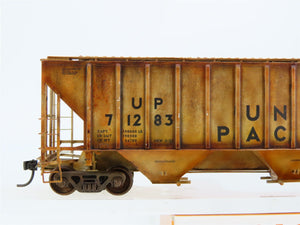 HO Tangent 10011-04 UP Union Pacific 3 Bay Covered Hopper 71283 Custom Weathered