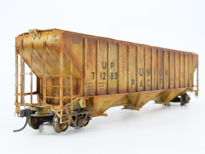 HO Tangent 10011-04 UP Union Pacific 3 Bay Covered Hopper 71283 Custom Weathered