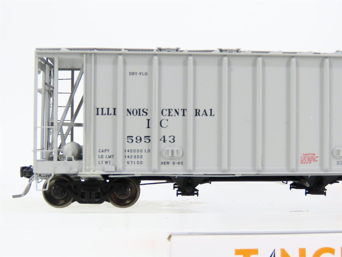 HO Scale Tangent 12012-03 IC Illinois Central Dry Flo Covered Hopper #59543
