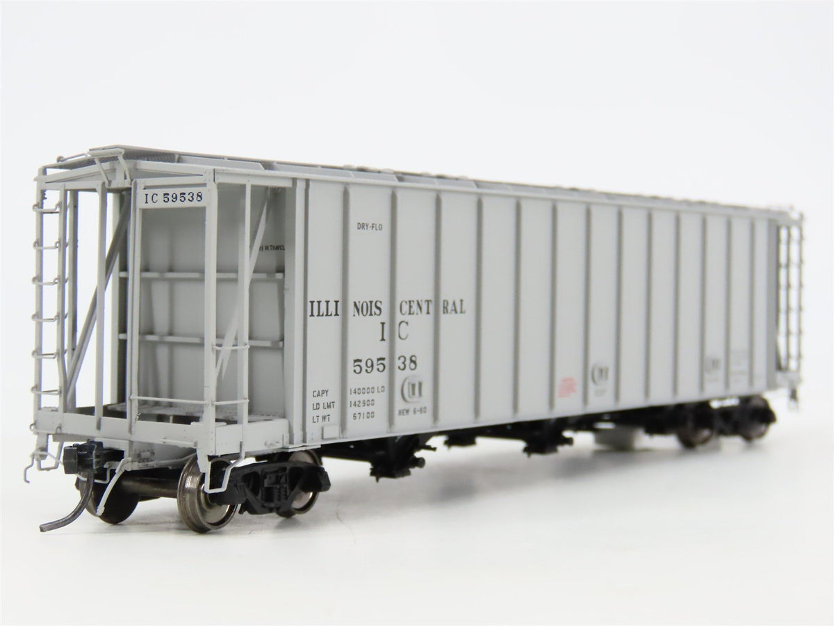 HO Scale Tangent 12012-02 IC Illinois Central Dry Flo Covered Hopper #59538
