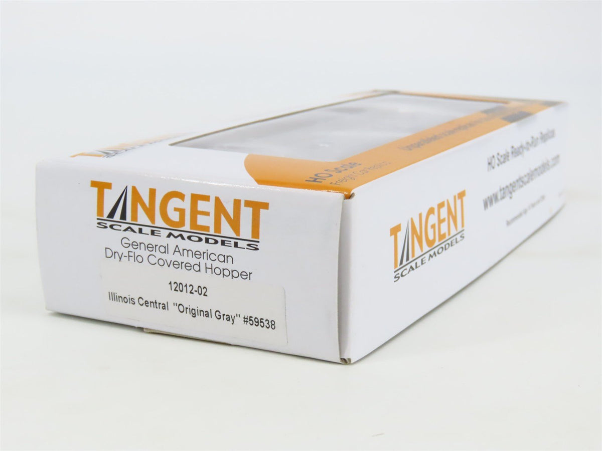 HO Scale Tangent 12012-02 IC Illinois Central Dry Flo Covered Hopper #59538
