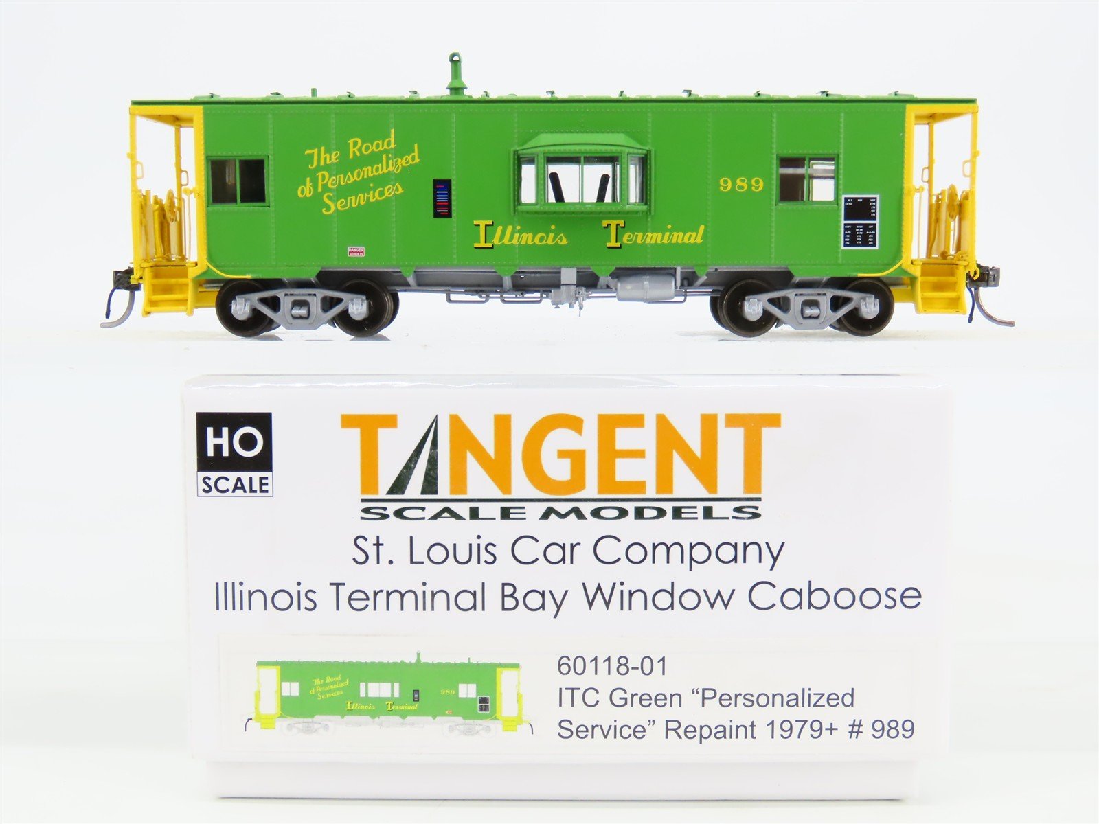 HO Tangent 60118-01 ITC Illinois Terminal "Personalized Service" Caboose 989