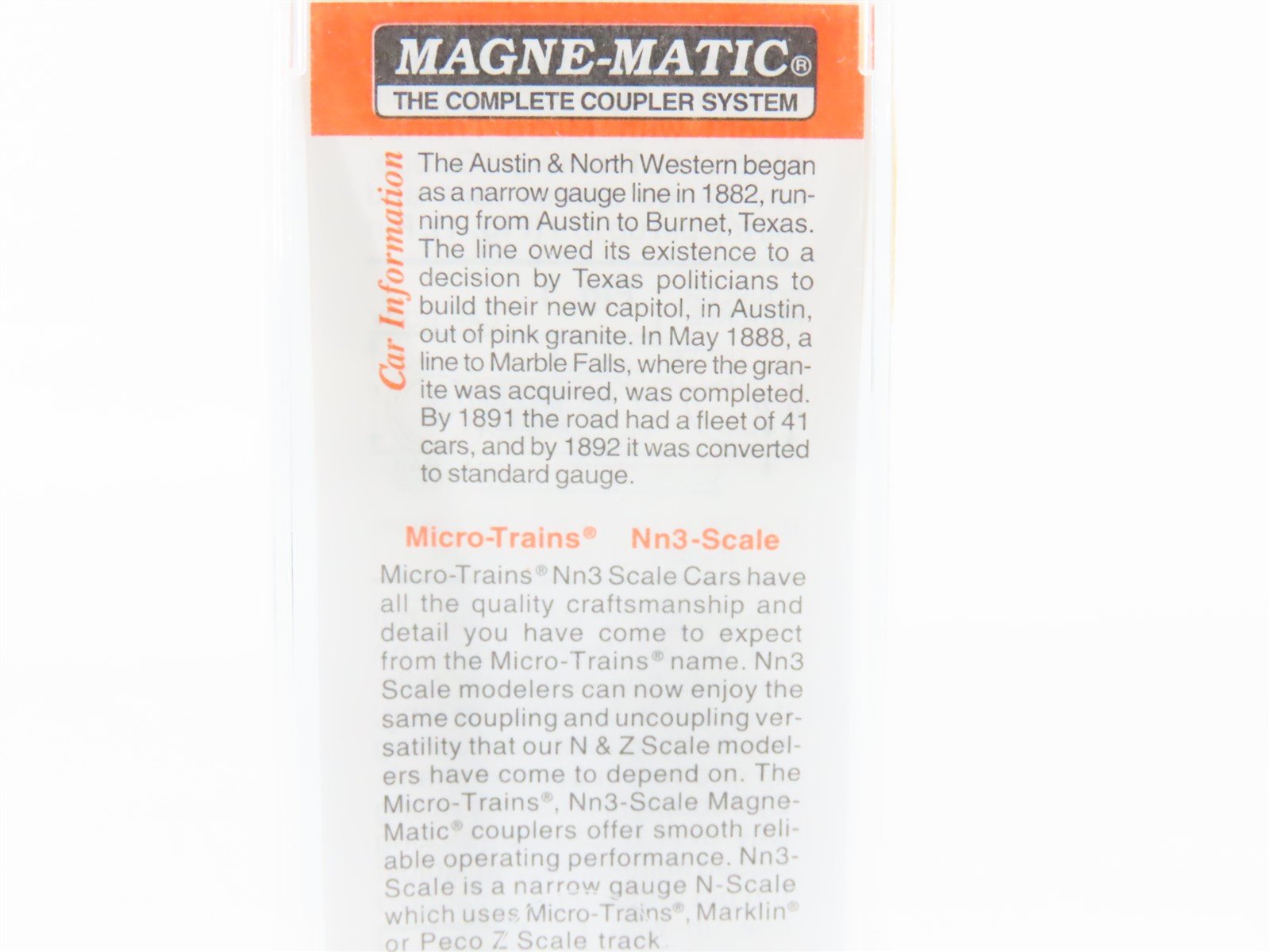 Nn3 Scale Micro-Trains MTL 15114 A&NW Austin & North Western 30' Box Car #7049