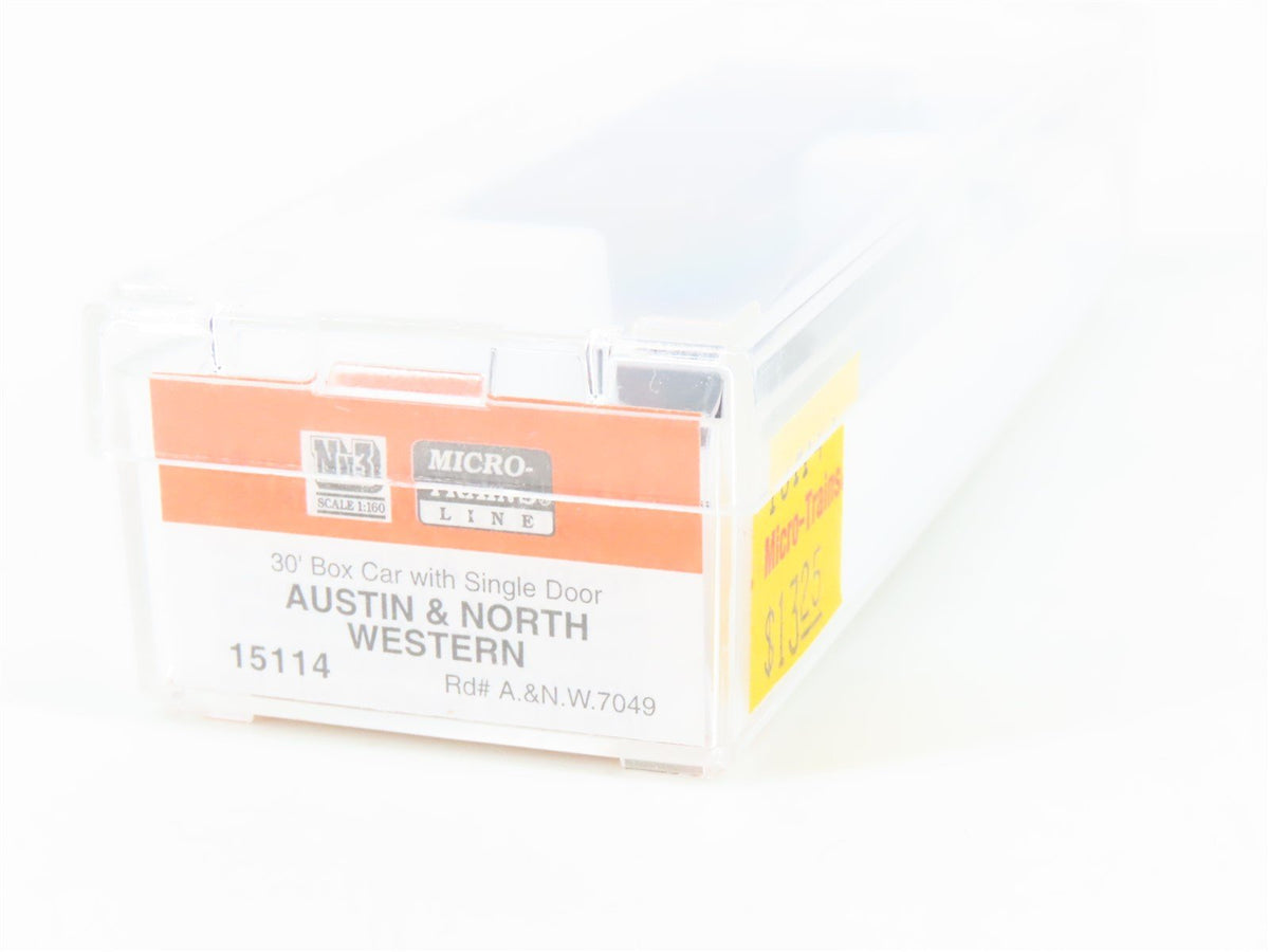 Nn3 Scale Micro-Trains MTL 15114 A&amp;NW Austin &amp; North Western 30&#39; Box Car #7049