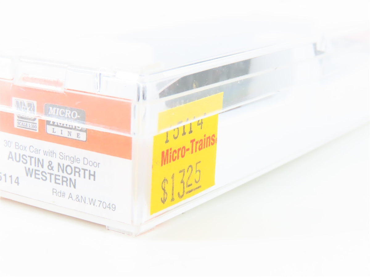 Nn3 Scale Micro-Trains MTL 15114 A&amp;NW Austin &amp; North Western 30&#39; Box Car #7049