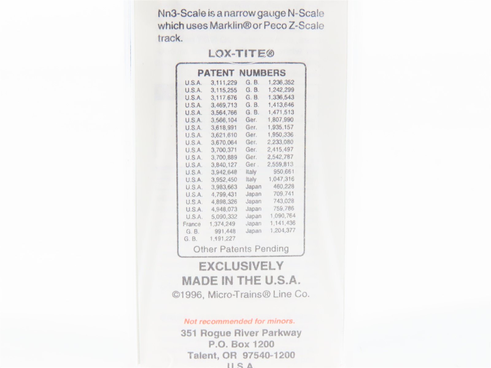 Nn3 Scale Micro-Trains MTL 15107 EBT East Broad Top 30' Wood Box Car #170